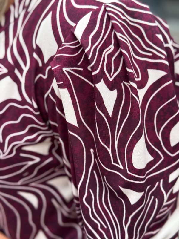 Shirtje Isabella bordeaux - Afbeelding 5
