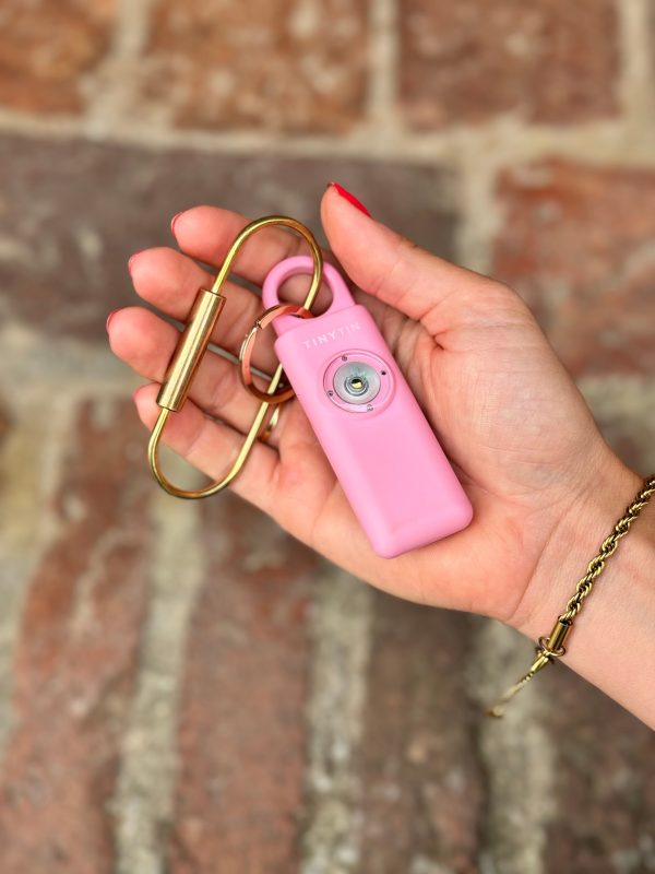 Persoonlijke veiligheidsalarm hot pink