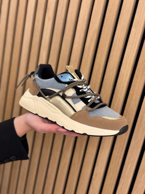 Sneakers denim with beige - Afbeelding 5