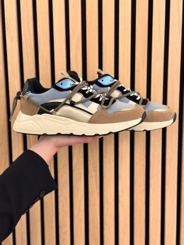 Sneakers denim with beige - Afbeelding 2
