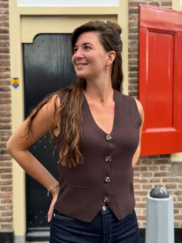 Gilet Ruth choco - Afbeelding 2