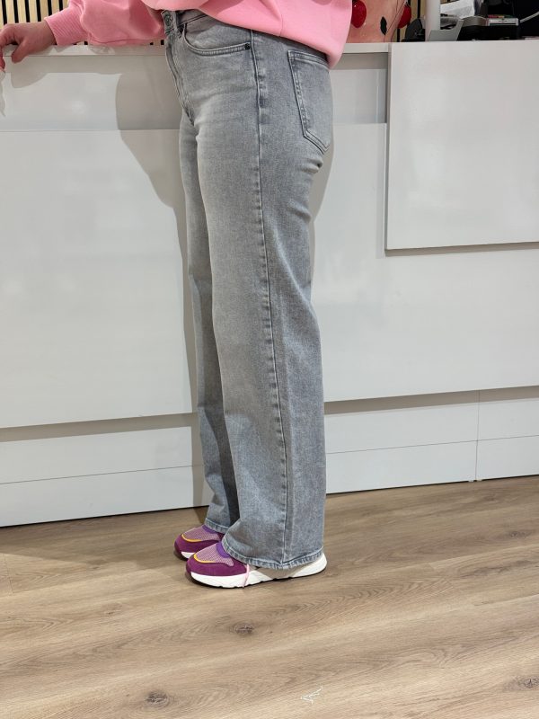 Wide jeans Juicy medium grey denim lengte 32 - Only