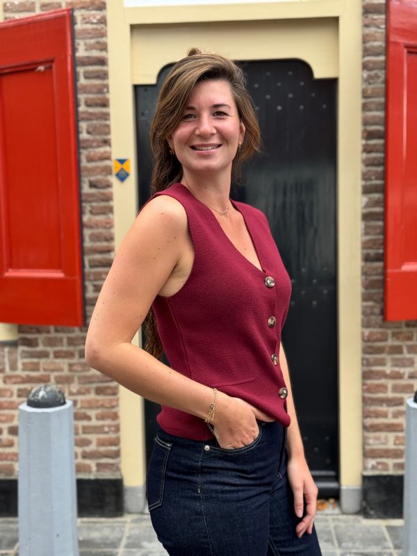 Gilet Ruth bordeaux - Afbeelding 3