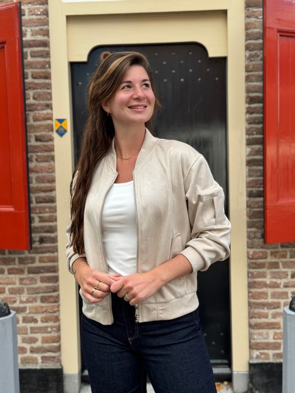 Bomberjasje Elske beige - Afbeelding 2