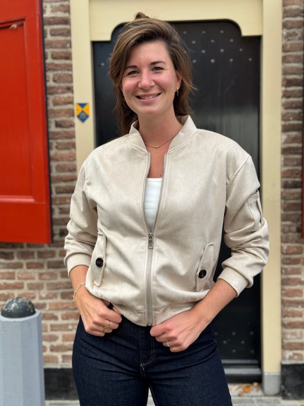 Bomberjasje Elske beige - Afbeelding 3