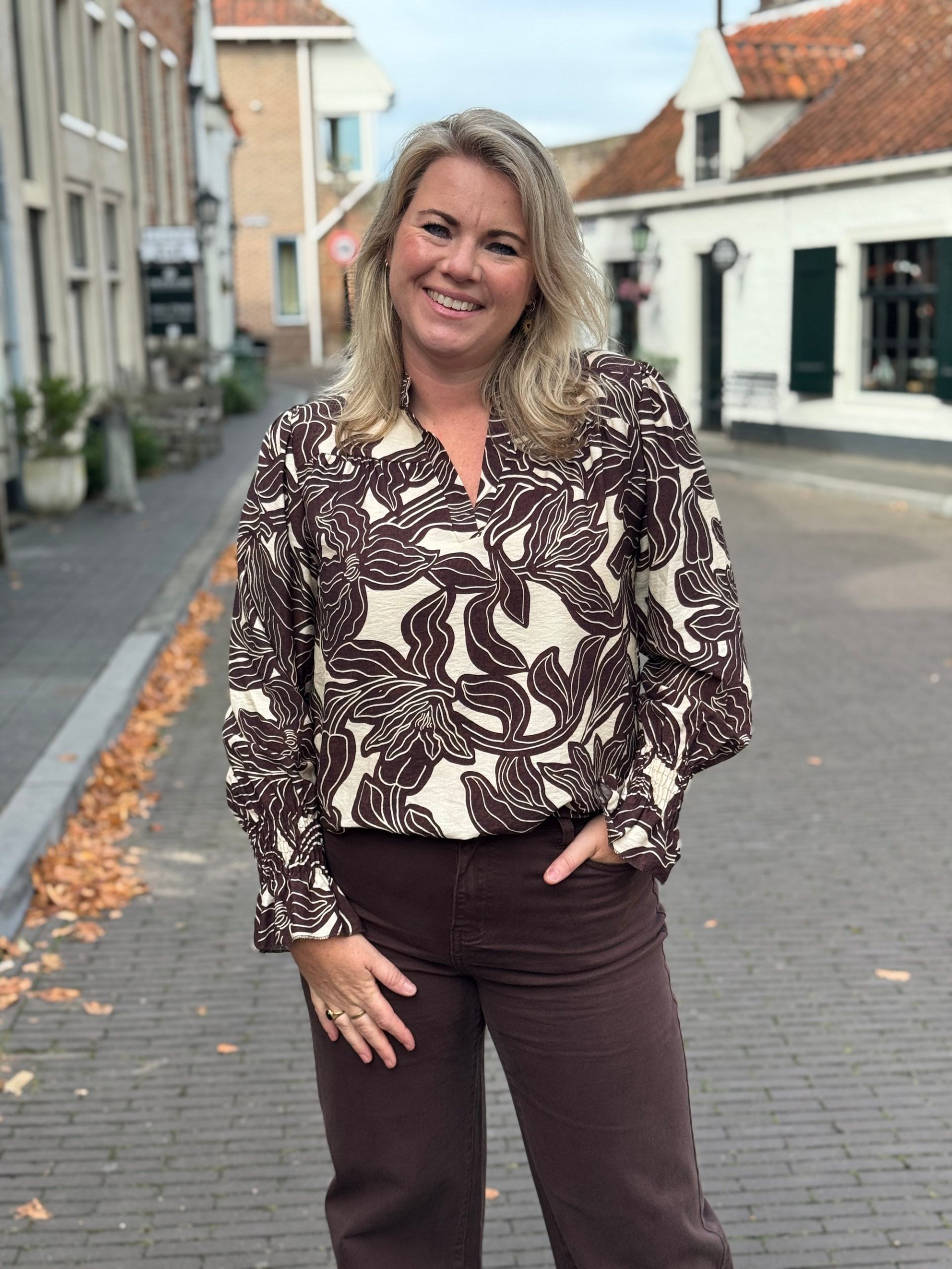 Blouse Mia choco - Afbeelding 2