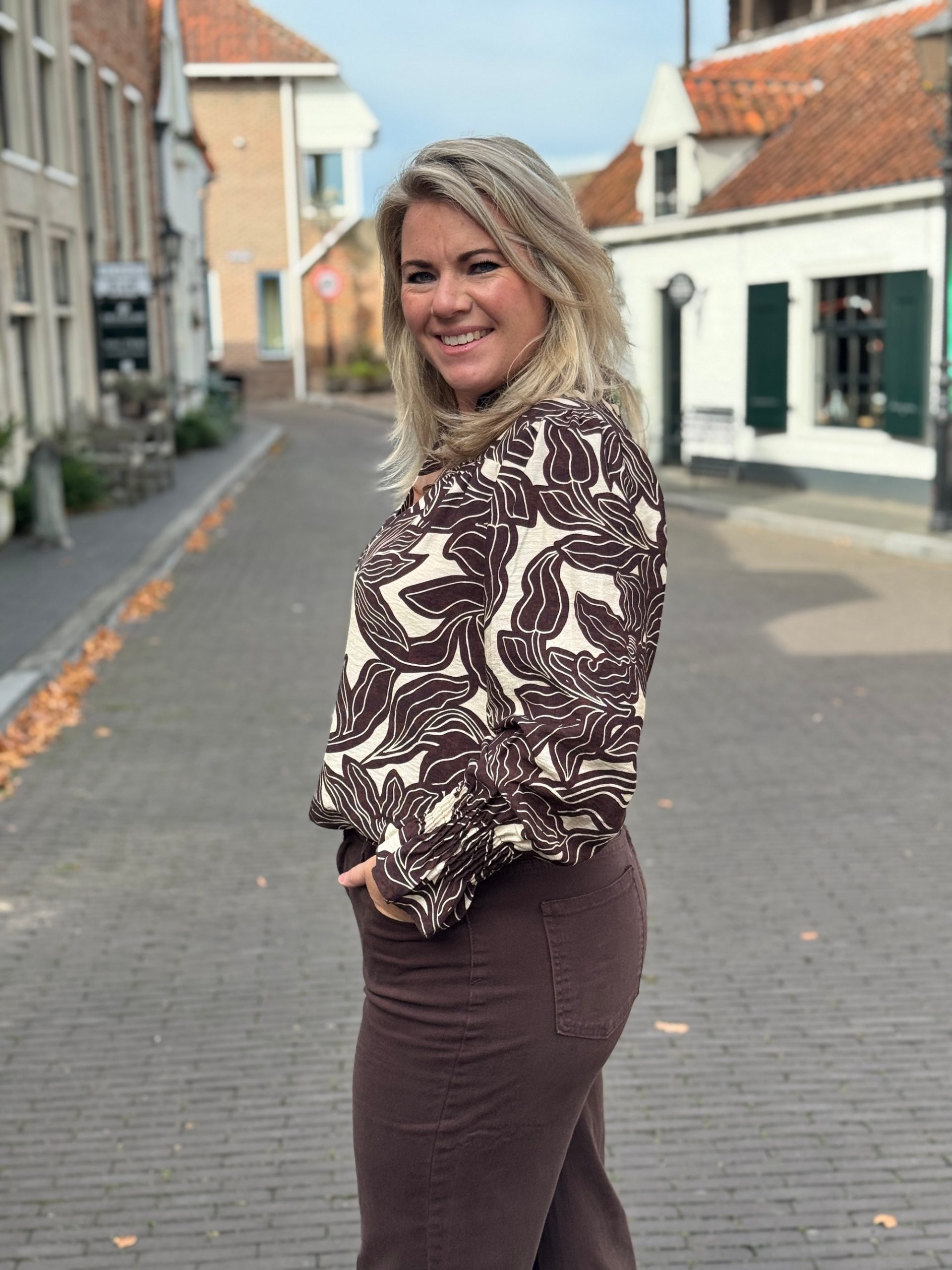 Blouse Mia choco - Afbeelding 3