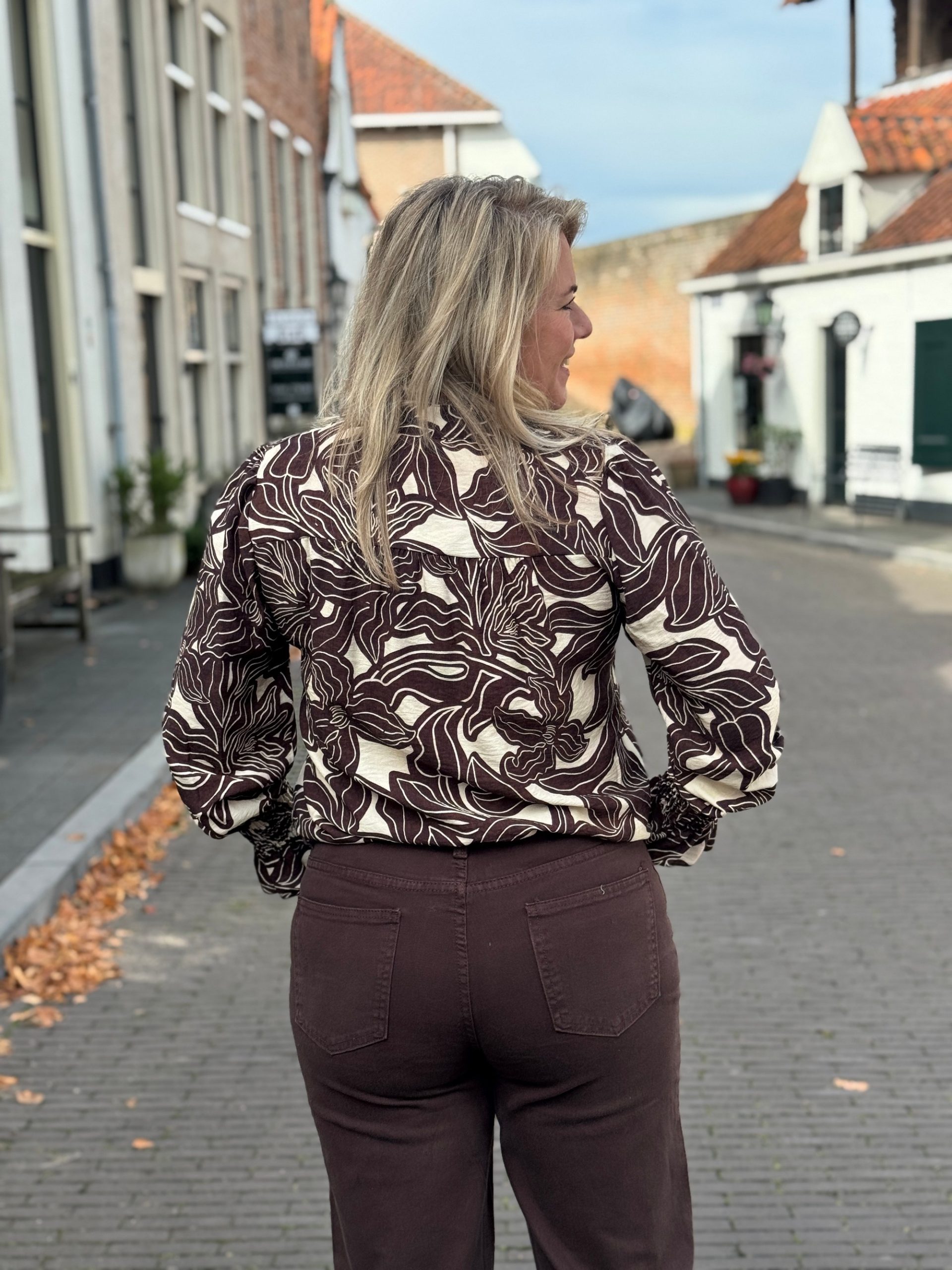 Blouse Mia choco - Afbeelding 4