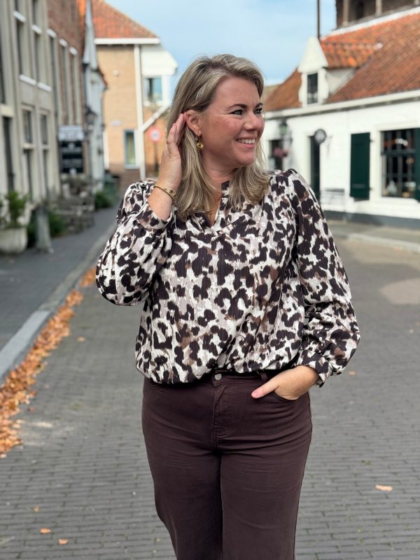 Blousetop Nila choco - Afbeelding 2