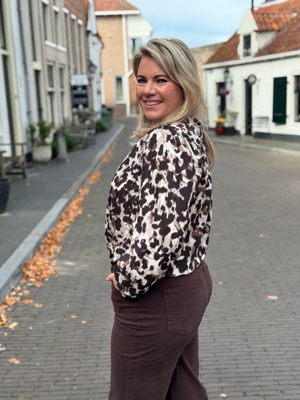 Blousetop Nila choco - Afbeelding 3