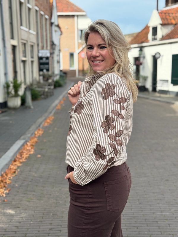 Blouse Fleur choco - Afbeelding 3