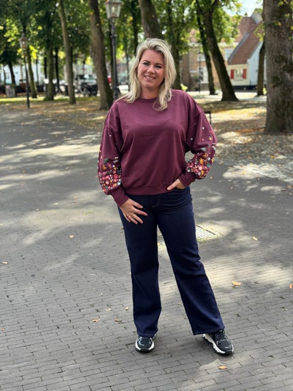 Sweater Brooke bordeaux - Afbeelding 3