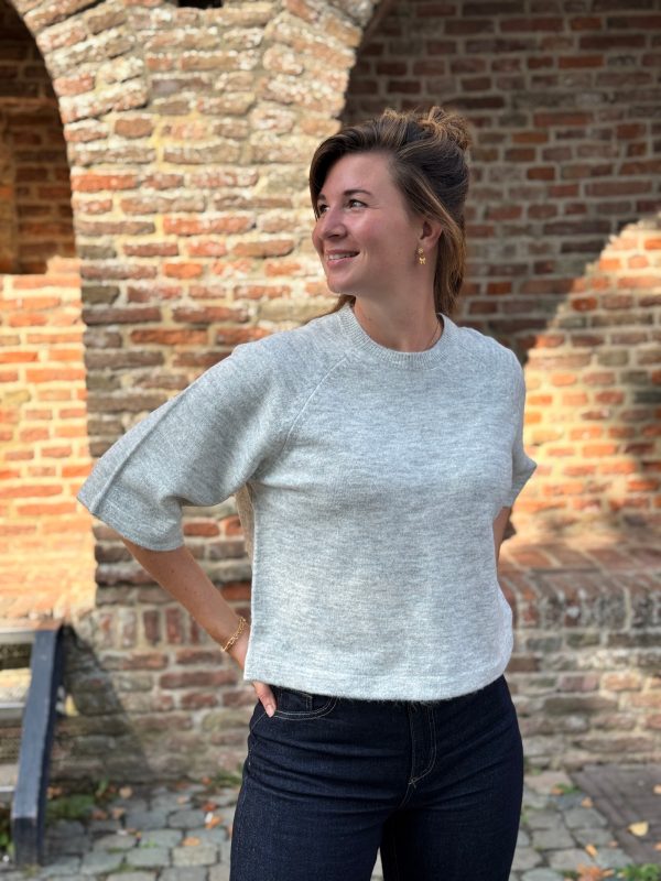 Truitje Ingrid light grey melange - Afbeelding 2