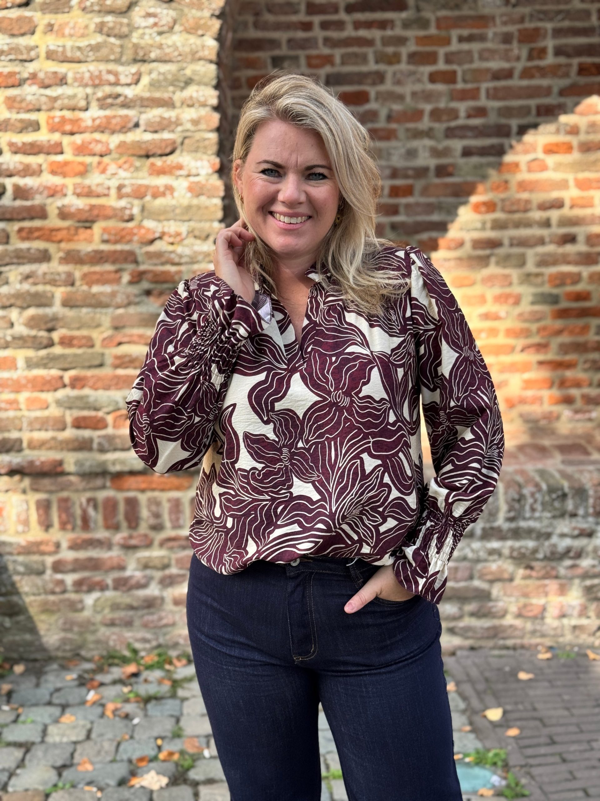 Blouse Mia bordeaux - Afbeelding 6