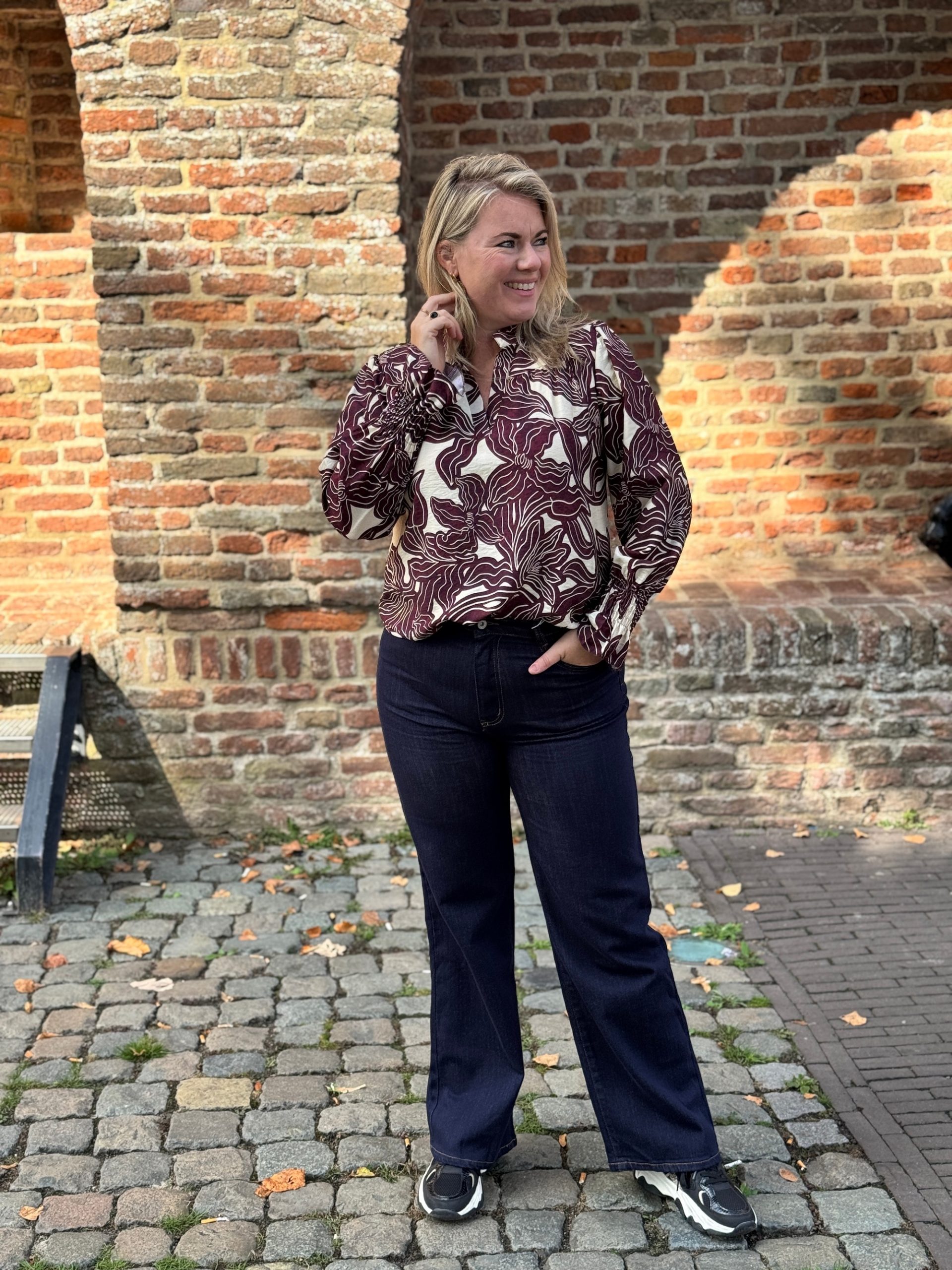 Blouse Mia bordeaux - Afbeelding 4