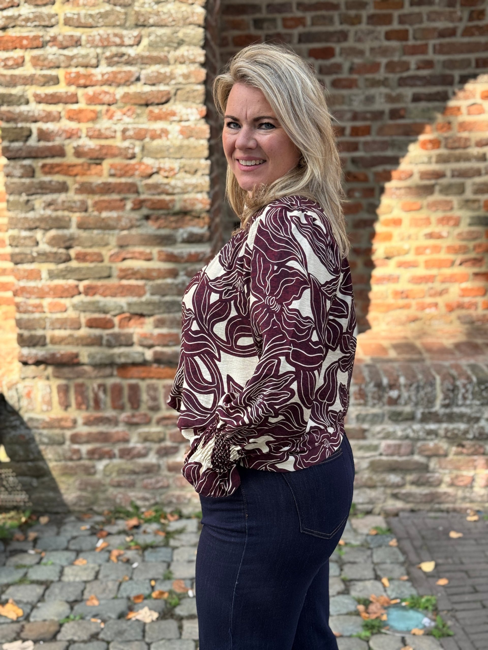 Blouse Mia bordeaux - Afbeelding 2