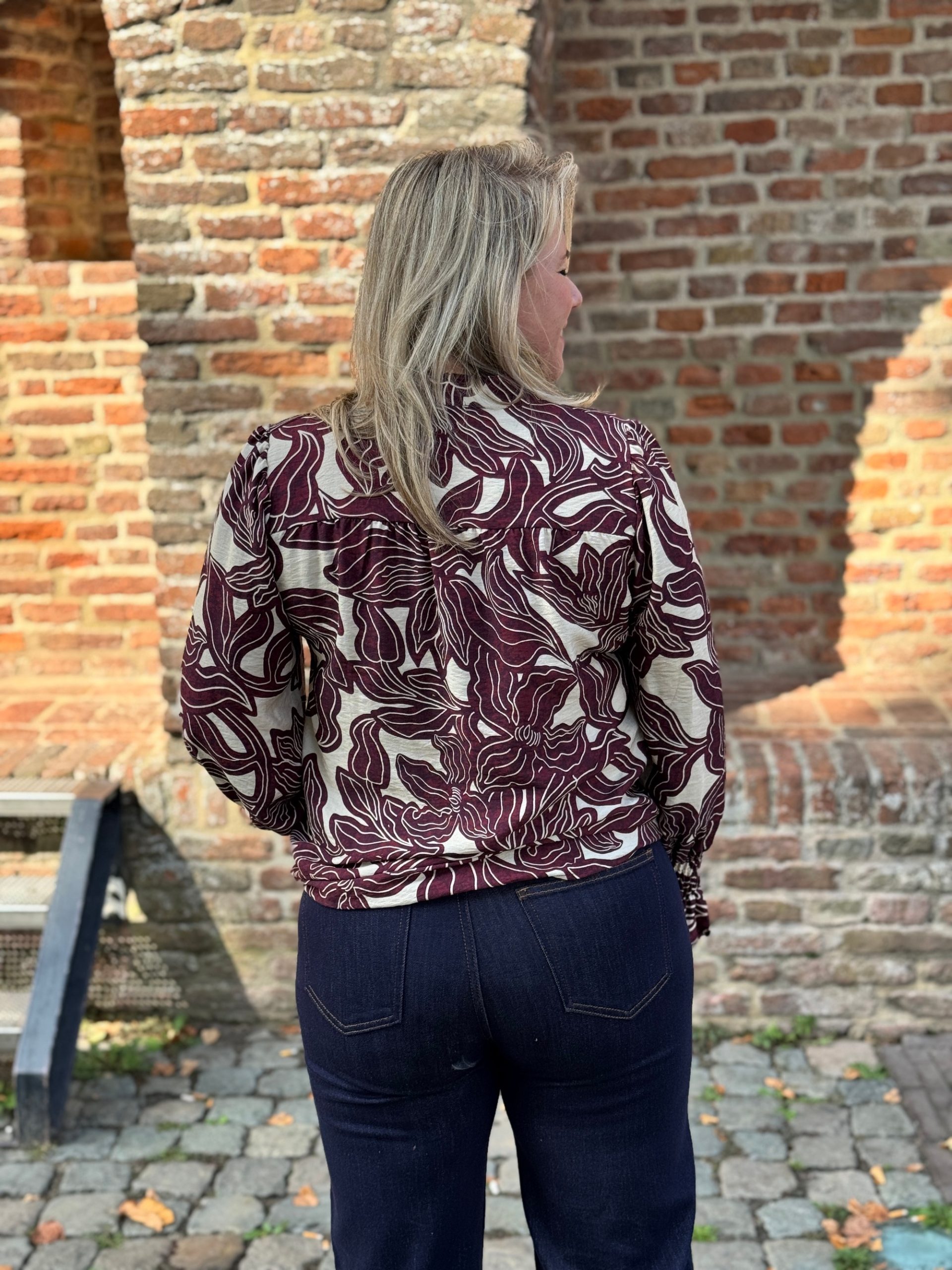 Blouse Mia bordeaux - Afbeelding 5