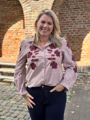 Blouse Fleur bordeaux