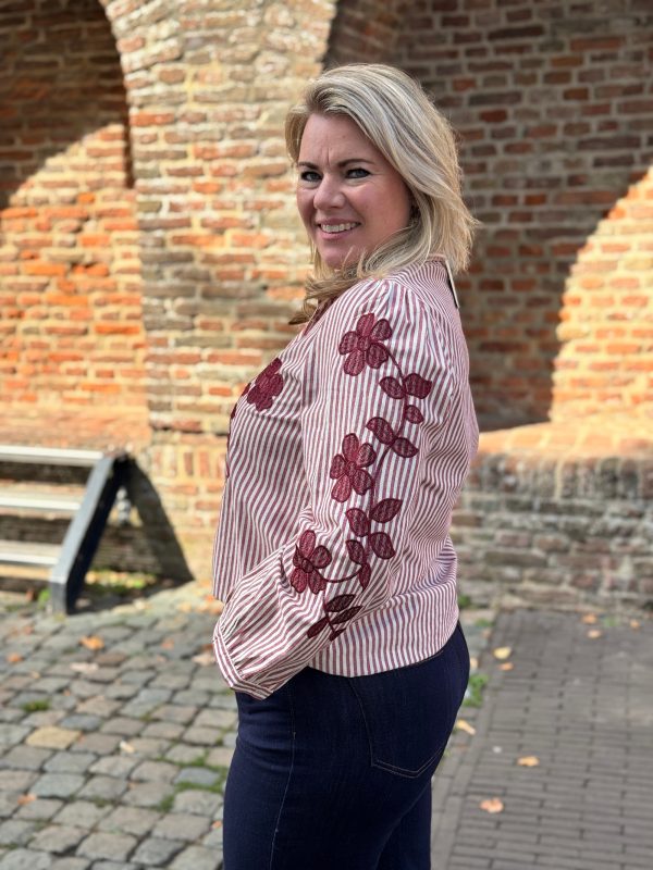 Blouse Fleur bordeaux - Afbeelding 7