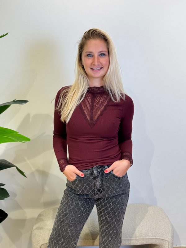 Top Hilde bordeaux - Afbeelding 3