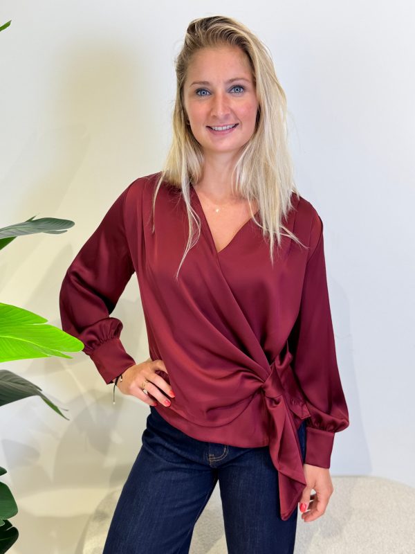 Blouse Eveline bordeaux - Afbeelding 3