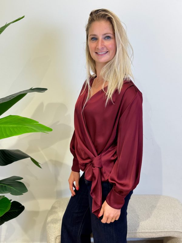 Blouse Eveline bordeaux - Afbeelding 4