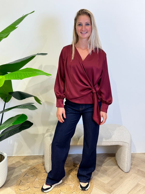 Blouse Eveline bordeaux - Afbeelding 2