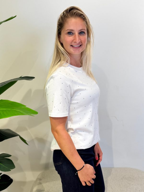 Shirtje Monja white/studs - Afbeelding 2