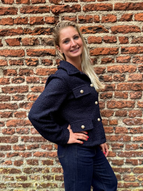 Four-pocket jasje navy - Afbeelding 3