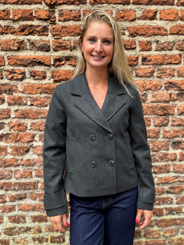 Jas Freja dark grey melange - Afbeelding 6