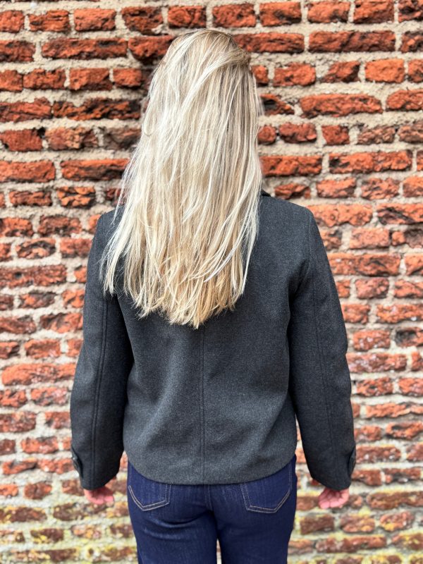 Jas Freja dark grey melange - Afbeelding 5