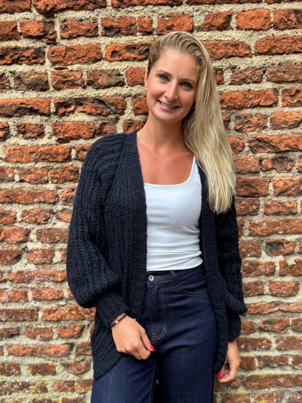 Gebreid vestje Lindsay navy - Afbeelding 3