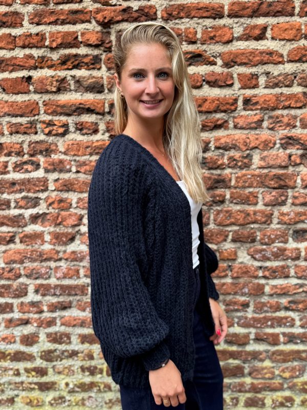 Gebreid vestje Lindsay navy - Afbeelding 4