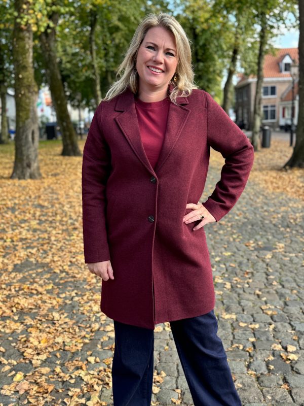 Coat Carrie burgundy - Afbeelding 4