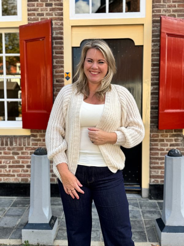 Gebreid vestje Lindsay beige - Afbeelding 5