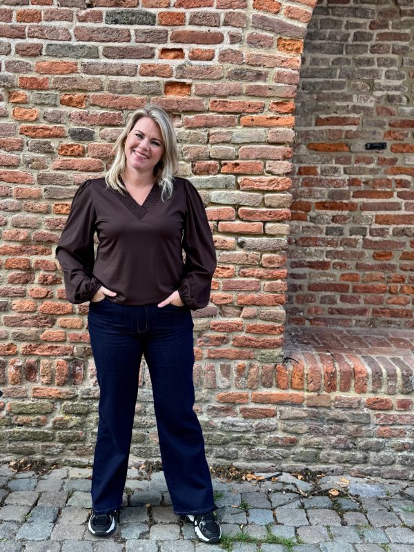 Blouse Guusje choco - Afbeelding 2