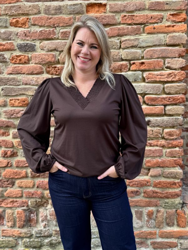 Blouse Guusje choco - Afbeelding 3