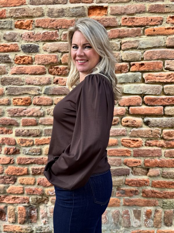 Blouse Guusje choco - Afbeelding 4
