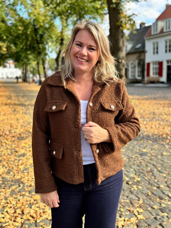 Four-pocket jasje choco - Afbeelding 3