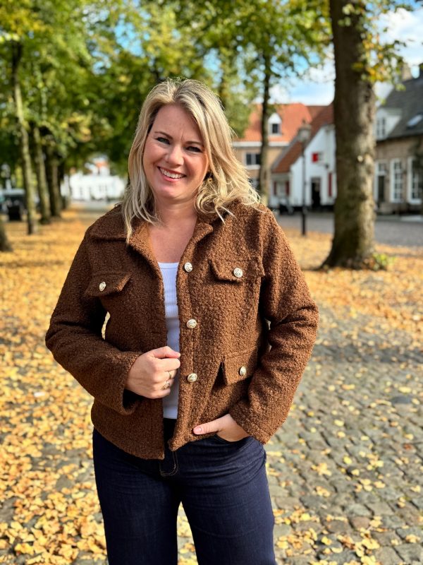 Four-pocket jasje choco