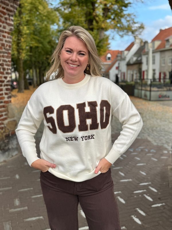 Trui Soho beige met choco - Afbeelding 6