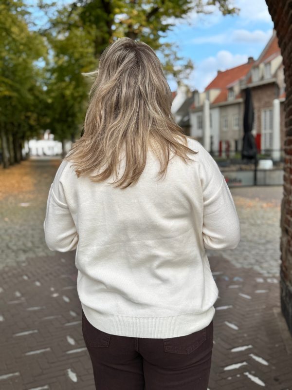 Trui Soho beige met choco - Afbeelding 5