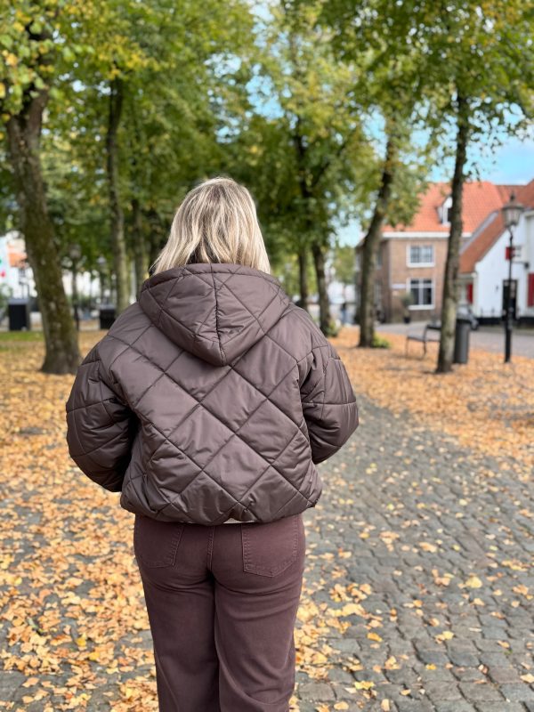 Dubbelzijdig jasje Myrthe choco - Afbeelding 6
