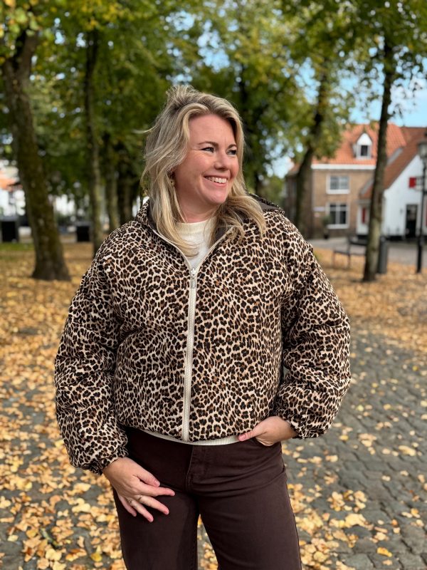 Dubbelzijdig jasje Myrthe choco - Afbeelding 4