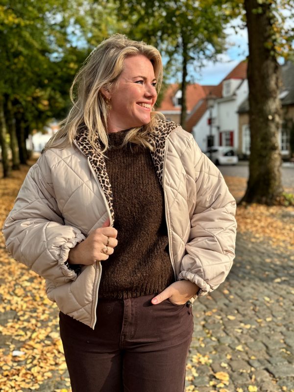 Dubbelzijdig jasje Myrthe beige - Afbeelding 3