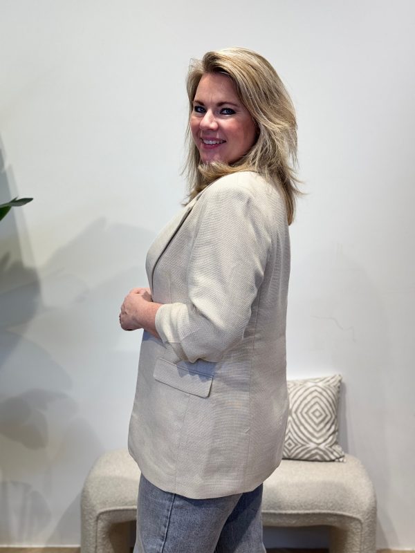 Blazer Elina oatmeal/melange - Afbeelding 2