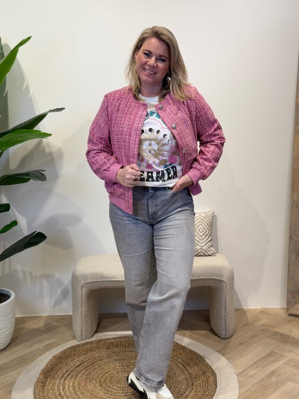 Bomber Nadia roze - Afbeelding 7