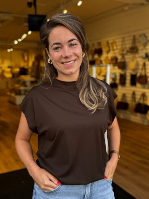 Topje Marjolein donker bruin