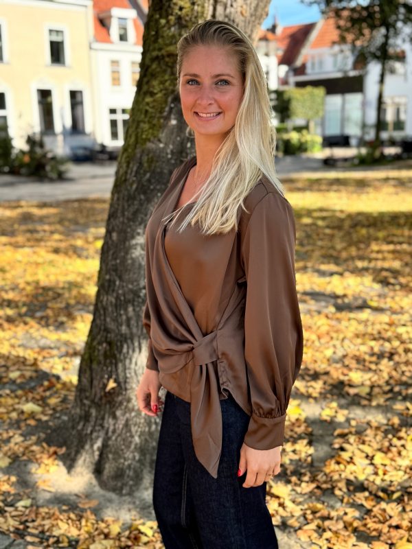 Blouse Eveline choco - Afbeelding 2