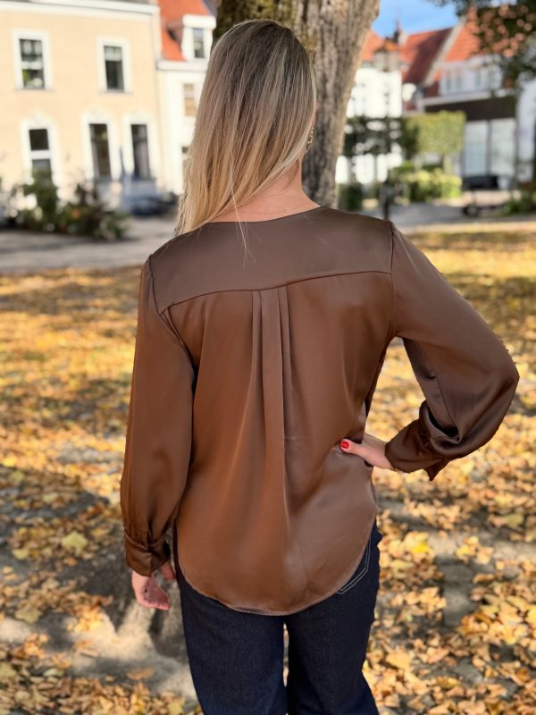 Blouse Eveline choco - Afbeelding 5